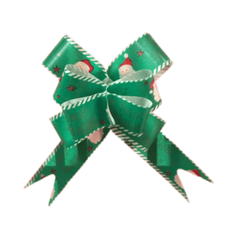 Laço Pronto Natalino Papai Noel Verde 18mm c/10 Unidades - Cromus