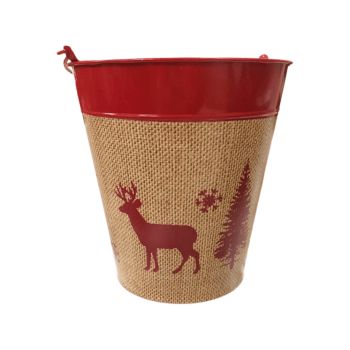 Lata c/ Alça Decorativa Natalina 16,5x17,5 cm - Rio Master