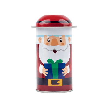 Lata Chapéu Vermelho Noel 5,5x5,5x10 cm - Zein 