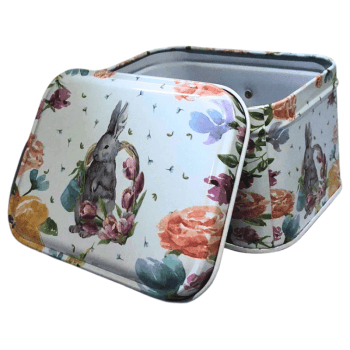 Lata Decorativa c/ Alça Coelho Páscoa 10,5x8x6 cm - Cromus