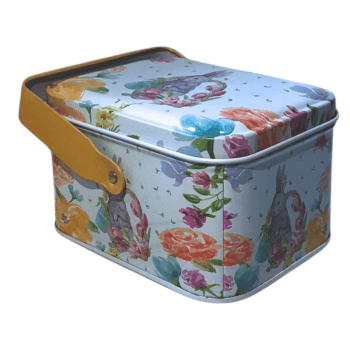 Lata Decorativa c/ Alça Coelho Páscoa 10,5x8x6 cm - Cromus