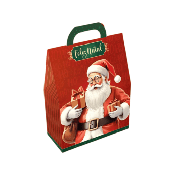 Maleta Presente Vertical Noel 19x8,5x24,5 cm - Ideia Embalagens