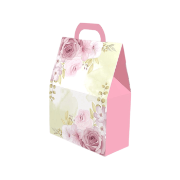 Maleta Presente Vertical Rosas 19x8,5x24,5 cm - Ideia Embalagens
