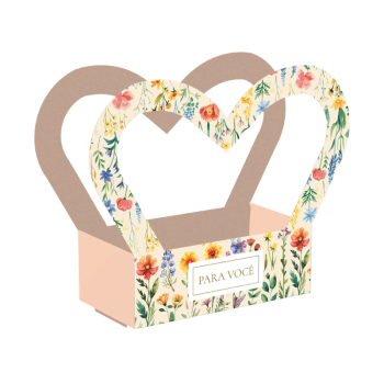 Mimo c/ Recorte em Coração Atelier das Flores 11,5x6x13 - Ideia Embalagens