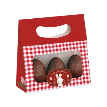 Mini Caixa Contos de Páscoa c/ Visor 13X5,5X13 cm c/ 10 Unidades - Cromus