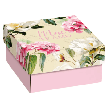 Mini Caixa Quadrada Mãe Te Amo 6,5x6,5x3,5 cm c/10 unidades - Cromus