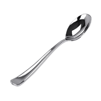 Mini Colheres Luxo Prata c/ 20 unidades 10 cm - Prime Chef 