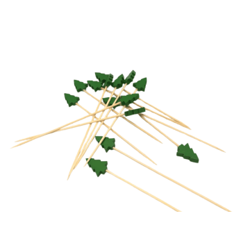 Palitos Aperitivos Natalinos Árvores 12 cm c/ 50 unidades - Tuut