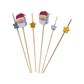 Palitos Aperitivos Natalinos Papai Noel 12 cm c/ 50 unidades - Tuut