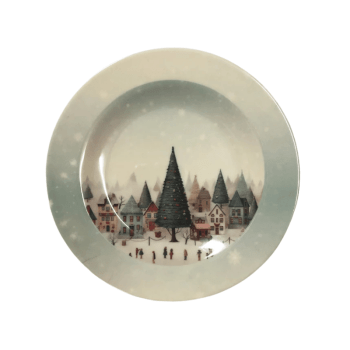 Prato Melamina Redondo Sobremesa Floresta 17,5 cm - Rio Master