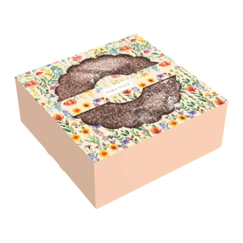Caixa Bolo Atelier das Flores 25x25x10 cm - Ideia Embalagens 
