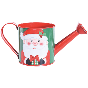 Regador Metálico Papai Noel  10cm - Cromus