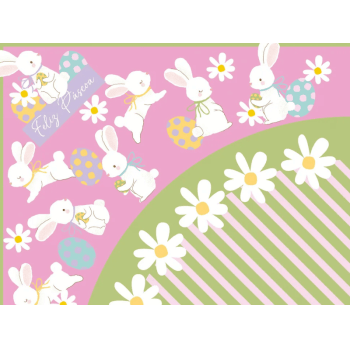 Saco Express Páscoa Dolciflor Rosa 24x24 cm c/ 25 unidades - Cromus