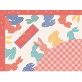 Saco Express Páscoa Piquenique Rosa 32x32 cm c/ 25 unidades - Cromus