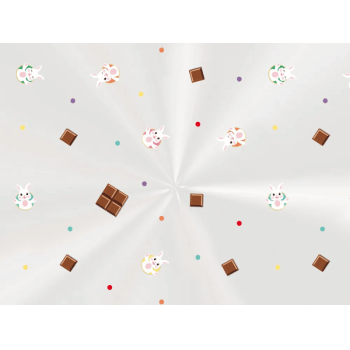 Saco Transparente Páscoa Coelho Chocolate 11x14 cm c/ 100 unidades - Cromus