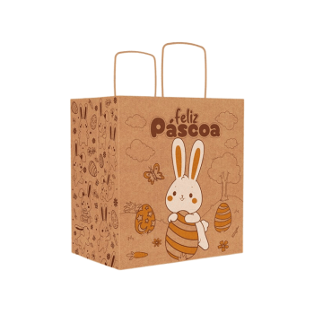 Sacola Eco Páscoa Colorir 22x15x24 cm - Ideia Embalagens
