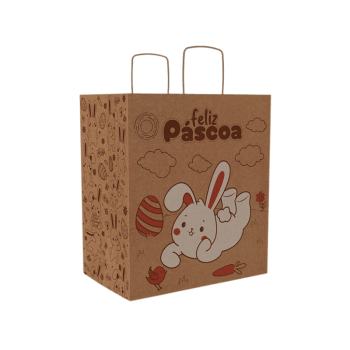 Sacola Eco Páscoa Colorir 28x18x32 cm - Ideia Embalagens