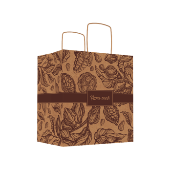 Sacola Eco Puro Cacau 22x15x24 cm - Ideia Embalagens