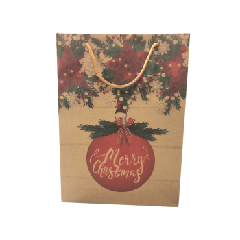 Sacola Kraft Merry Christmas 32x24x8 cm - Tuut
