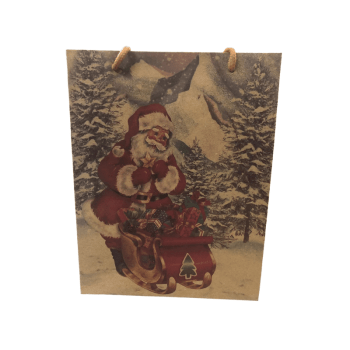 Sacola Kraft Noel Trenor 32x24x8 cm - Tuut