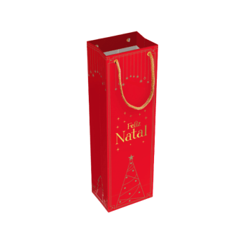 Sacola para Bebida Natal Luz 11x8x36 cm - Ideia Embalagens