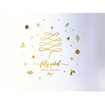 Sacola Pvc Feliz Natal 13,5x15x7 cm - Tuut