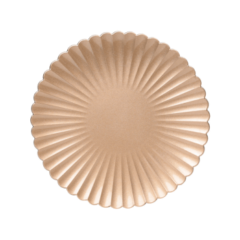 Sousplat Plissado Dourado 32,5cm - Cromus 