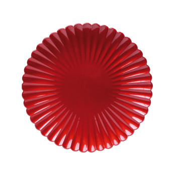 Sousplat Plissado Vermelho 32,5cm - Cromus