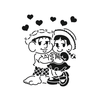 Stencil Médio Chico Bento e Rosinha 20x17 cm - BlueStar