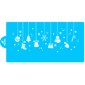 Stencil Pendentes de Natal - BlueStar