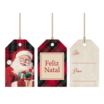 Tags Natalinas Magia Infinita 8x5 cm c/12 unidades - Cromus Tags Natalinas Magia Infinita 8x5 cm c/12 unidades - Cromus