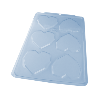 Forma de Acetato Coração Lapidado Tipo 200g N3693 - Bwb