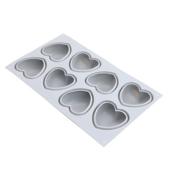 Forma de Silicone  Coração Liso c/ 8 cavidades - Allonsy