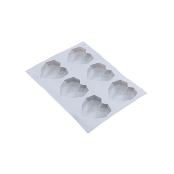 Forma de Silicone Mini coração c/ 6 cavidades - Allonsy 