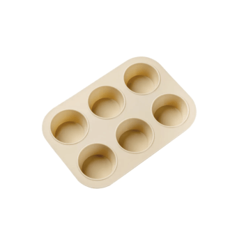 Forma de Silicone para Bolo Redonda Bege c/ 6 cavidades - Allonsy 
