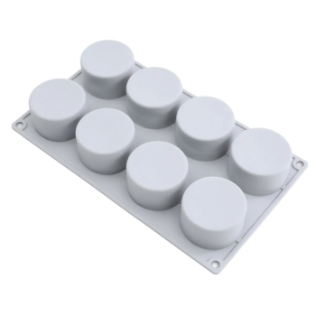 Forma de Silicone Redonda Reta c/ 8 Cavidades - Allonsy