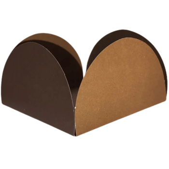 Forma para Doces Caixeta Marrom 7 cm c/ 25 unidades - Ultrafest