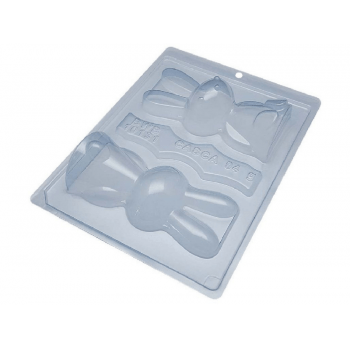 Forma Prática com Silicone Coelho Sentado Médio N10131 - Bwb