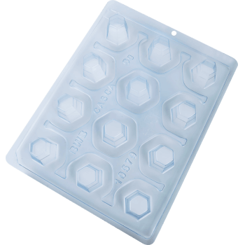 Forma Prática com Silicone Copo Licor Sextavado N10578 - Bwb