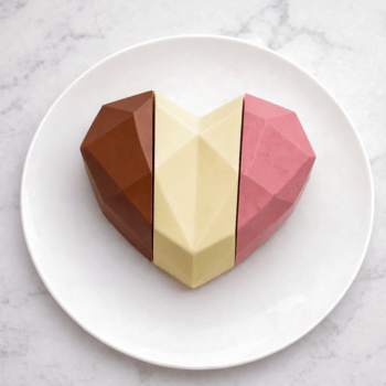 Forma Prática com Silicone Coração Fatias 350g N10644 - Bwb