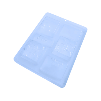 Forma Prática Pão de Mel Quadrado Com Silicone Floral 25g N10419 - Bwb