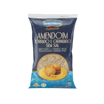 Amendoim Torrado Granulado Sem Sal 1Kg - Santa Helena