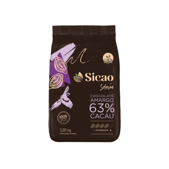 Chocolate Sicao Seleção Gotas Amargo 63% 1,01kg