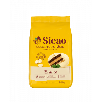 Cobertura Sicao Fácil Gotas Chocolate Branco 1,01kg