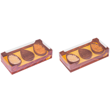 Caixa Encanto Páscoa Kids Dupla Face c/ 3 cavidades de 50g c/ 5 unidades - Ideia