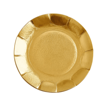 Disco Laminado para Bolos c/ Bordas 10 cm Ouro - Ultrafest