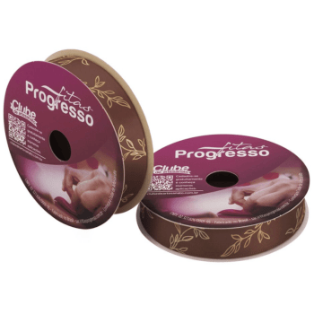 Fita de Cetim Decorativa Páscoa Ramos Marrom nº 3 ECF003H Cor 525 - Progresso