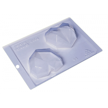 Forma Prática com Silicone Coração Diamond 200g N01 - Porto Formas