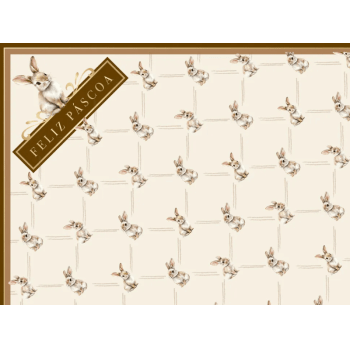 Saco Express Páscoa Bunny Marfim 39x39 cm c/ 25 unidades - Cromus